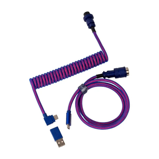Кабел за клавиатура Keychron Premium Angled Purple Coiled