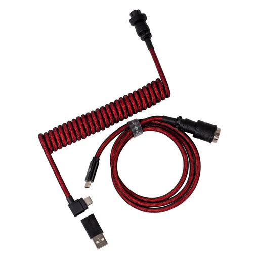 Кабел за клавиатура Keychron Premium Angled Red Coiled