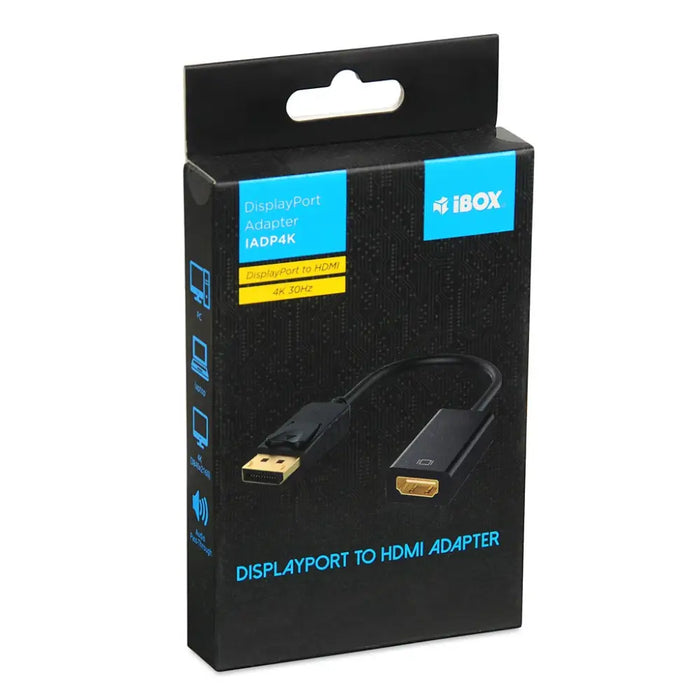 Кабелен адаптер iBox IADP4K Display Port към HDMI