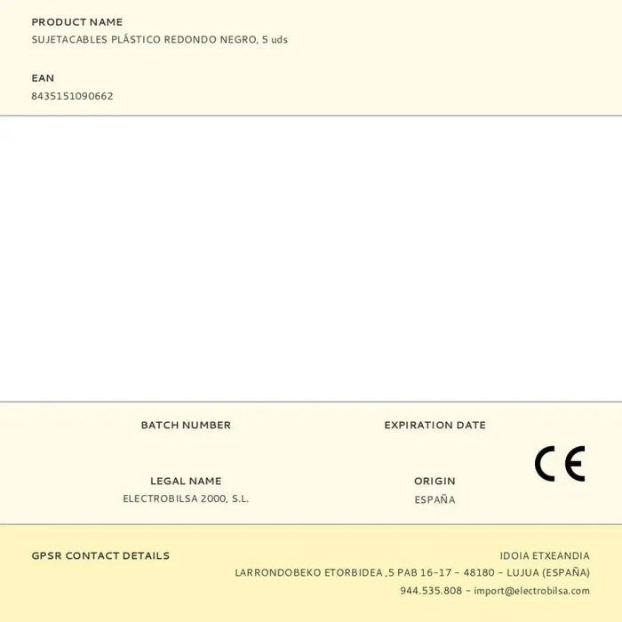 Кабелни връзки F-line Черен Пластмаса 5 броя