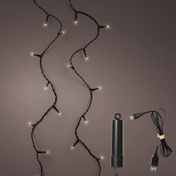 КОЛЕДНО ОСВЕТЛЕНИЕ ГИРЛЯНД 100LED 740CM USB RECHARCHABLE KAEMINGK 490283