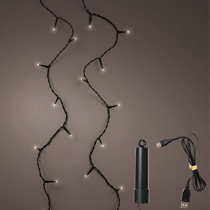 КОЛЕДНО ОСВЕТЛЕНИЕ ГИРЛЯНД 100LED 740CM USB RECHARCHABLE KAEMINGK 490284