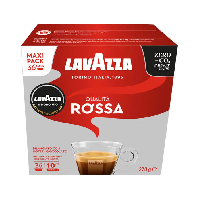 КАФЕ КАПСУЛИ A MODO MIO 36 БРОЯ LAVAZZA QUALITA ROSSA MAXI