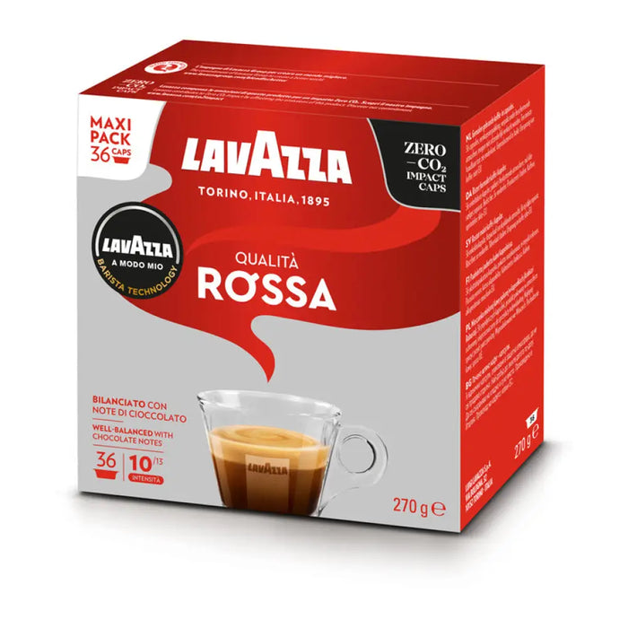 КАФЕ КАПСУЛИ A MODO MIO 36 БРОЯ LAVAZZA QUALITA ROSSA MAXI