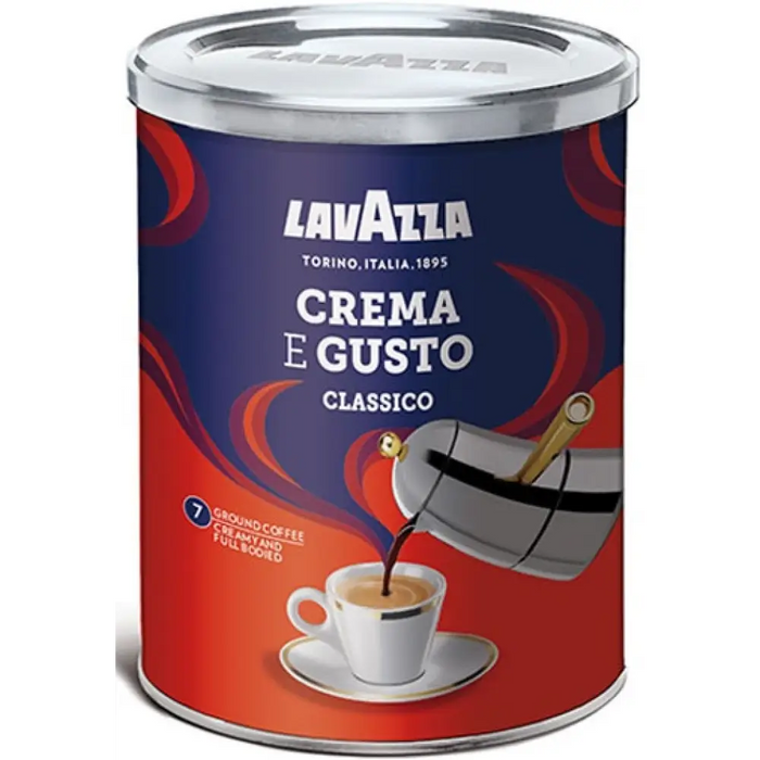 Кафе LAVAZZA CREMA Е GUSTO 250г мляно метална кутия