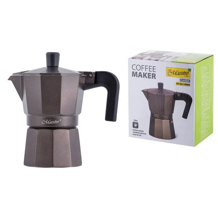 Кафе машина Maestro 3 чаши MR-1666-3-BROWN кафява