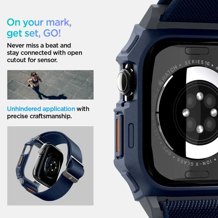 Каишка Spigen Lite Fit ’Pro’ за Apple Watch 10 46 mm - Navy