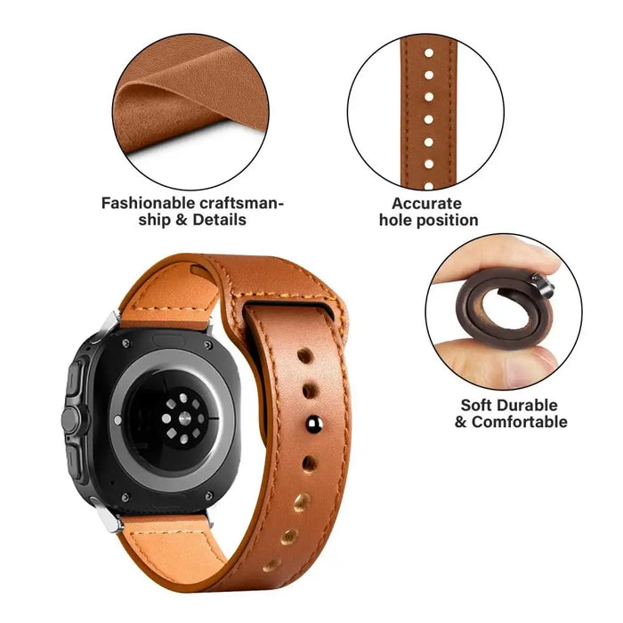 Каишка Tech-Protect LeatherFit за Samsung Galaxy Watch