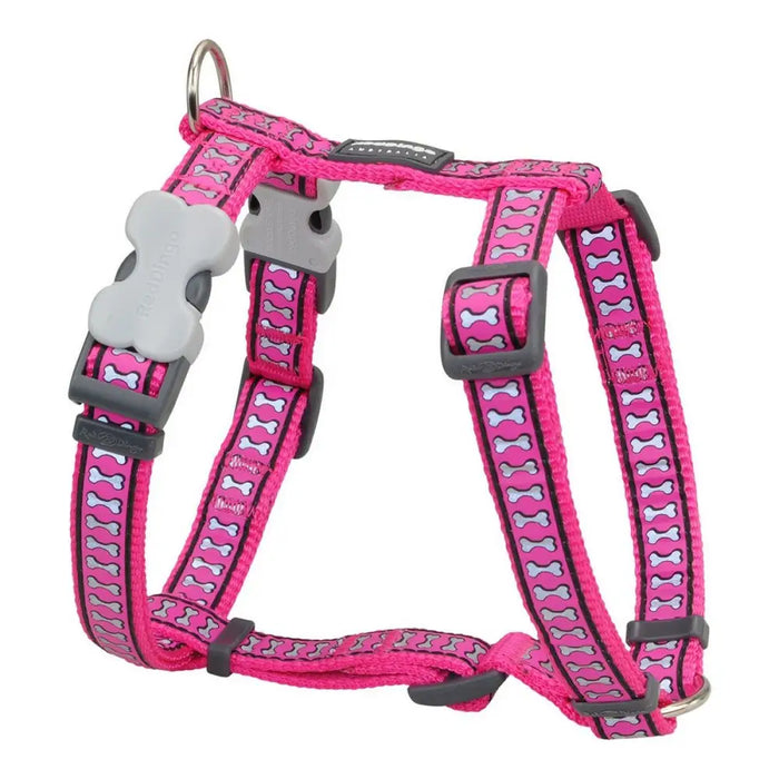 Каишка за Куче Red Dingo Кост Светлоотразителен 46-76 cm