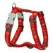 Каишка за Куче Red Dingo Style Червен 30-48 cm