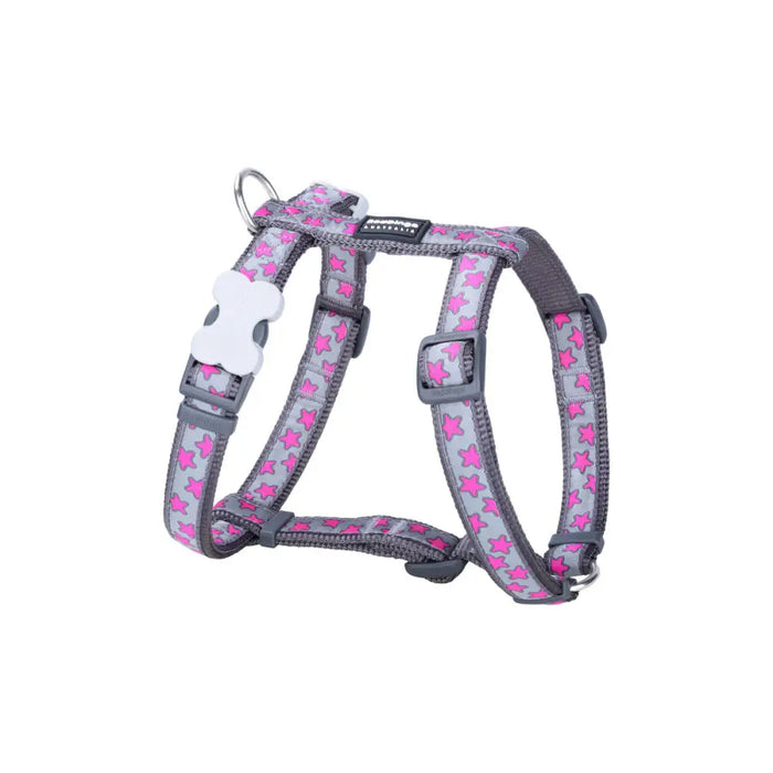 Каишка за Куче Red Dingo STYLE HOT PINK ON COOL GREY 45-66