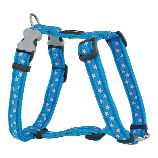 Каишка за Куче Red Dingo Style Син Звезда 30-48 cm