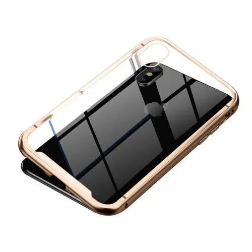 Калъф Baseus за iPhone Xs метална рамка златна