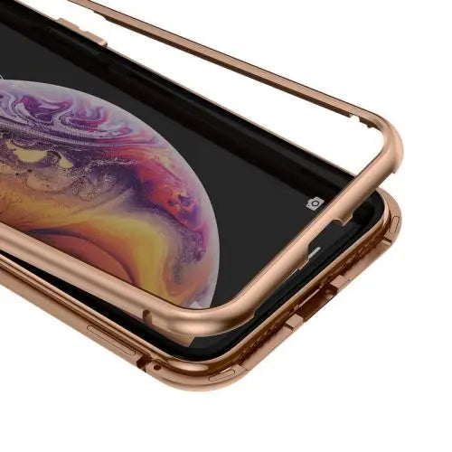 Калъф Baseus за iPhone Xs метална рамка златна