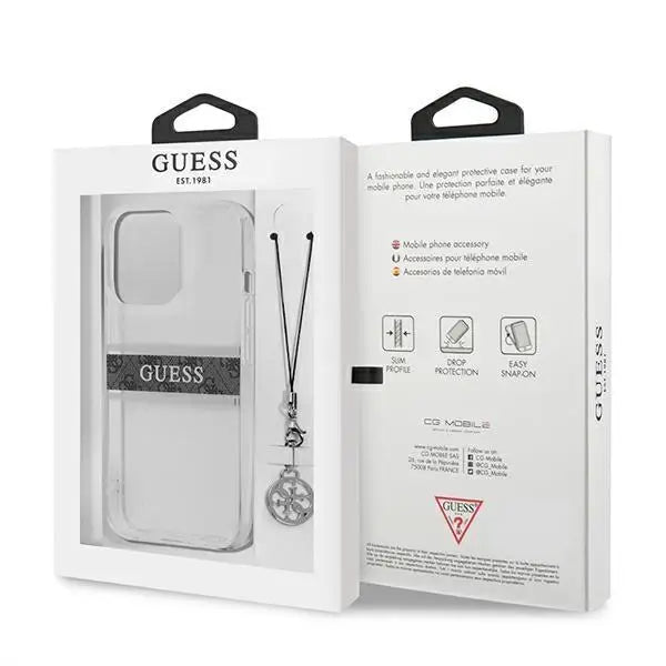Калъф Guess GUHCP13LKB4GGR 4G сив Strap Charm
