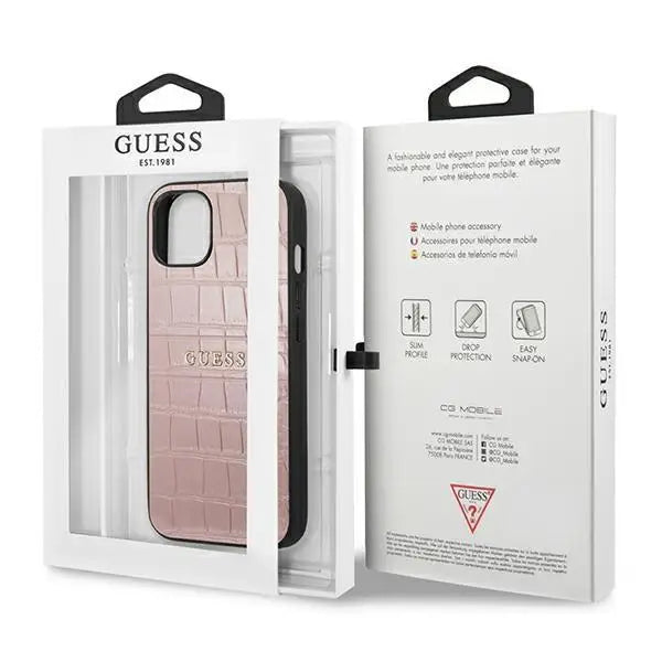Калъф Guess GUHCP13SPCRBPI Croco Strap Collection