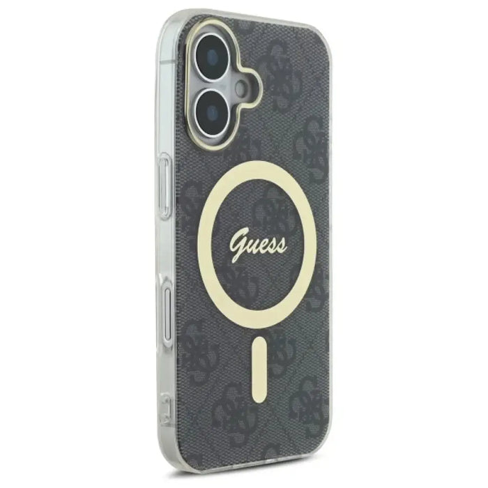 Калъф Guess IML 4G MagSafe за iPhone 16 - черен