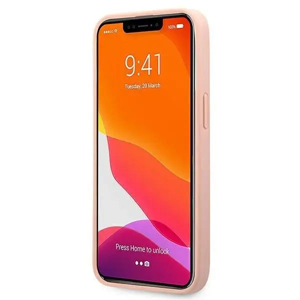 Калъф Guess PU Leather Saffiano Case за iPhone 13 Pro Розов