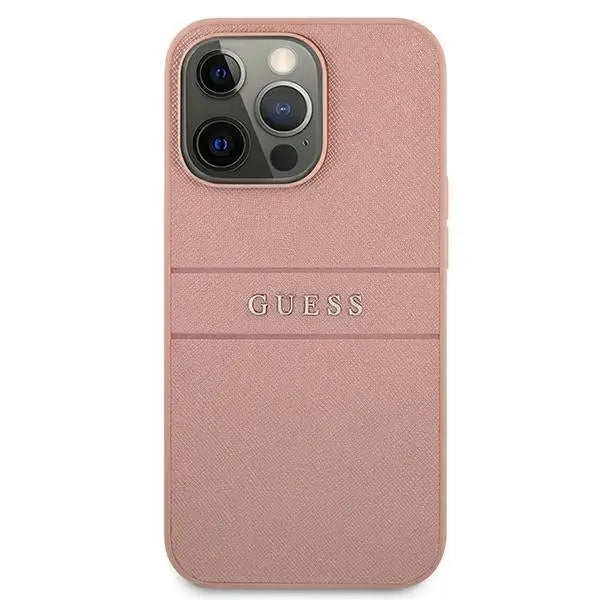Калъф Guess PU Leather Saffiano Case за iPhone 13 Pro Розов