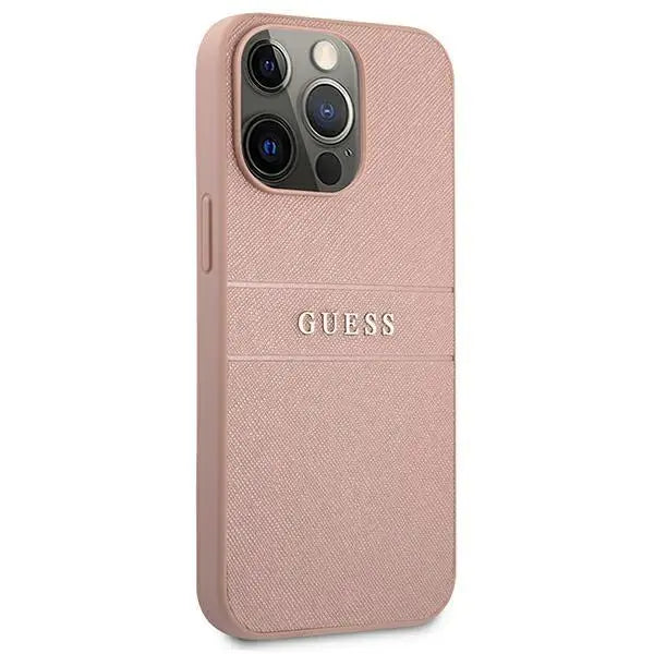 Калъф Guess PU Leather Saffiano Case за iPhone 13 Pro Розов