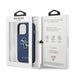 Калъф Guess Saffiano 4G Big Silver Logo за iPhone 13 Pro Син