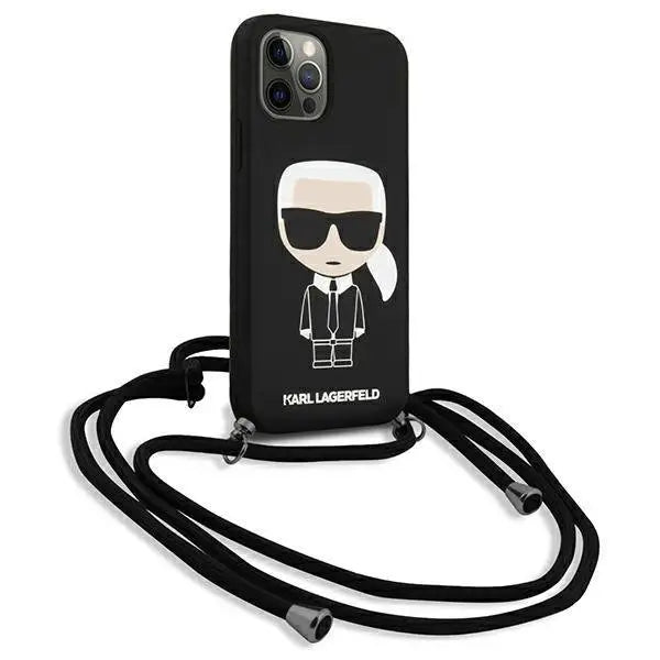 Калъф Karl Lagerfeld KLHCP12LWOSLFKBK Silicone Cord