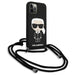 Калъф Karl Lagerfeld KLHCP12LWOSLFKBK Silicone Cord