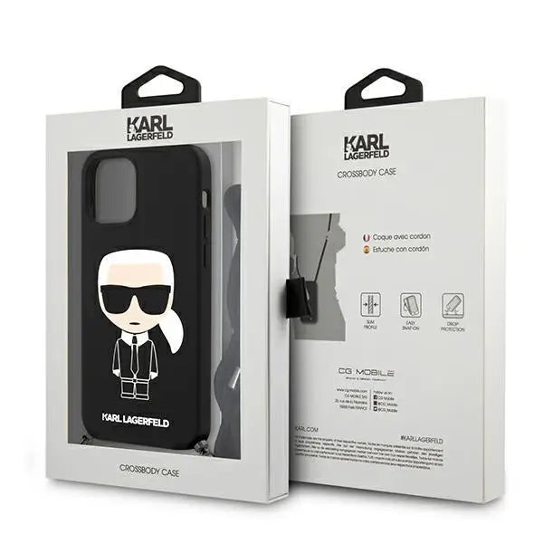 Калъф Karl Lagerfeld KLHCP12LWOSLFKBK Silicone Cord