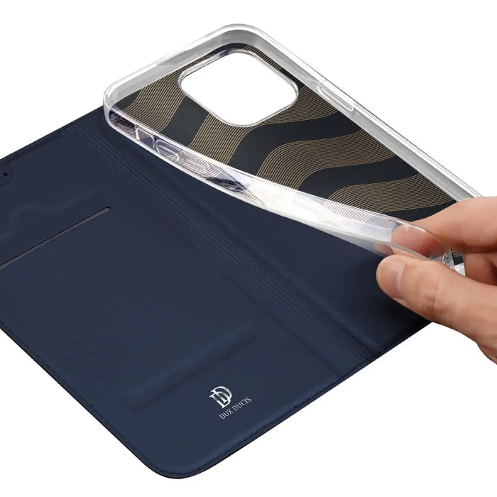 Калъф с отделение за карти Dux Ducis Skin Pro iPhone 15 син