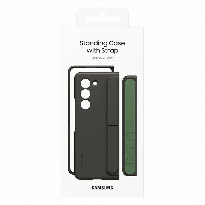 Калъф Samsung за Galaxy Z Fold5 със стойка и каишка черен