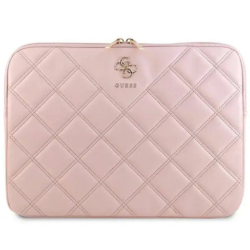 Калъф за лаптоп Guess Quilted 4G 14’ розов