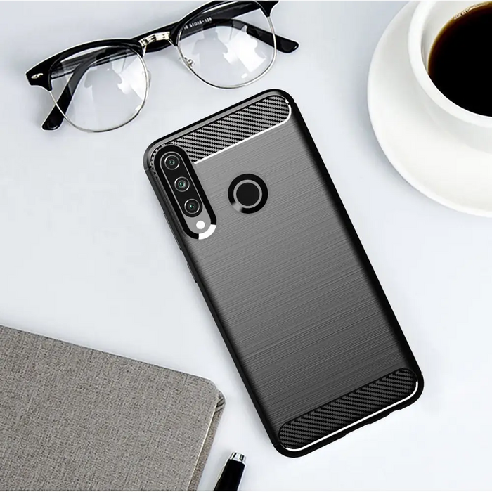 Калъф за телефон Carbon Flexible TPU за Huawei Y6p черен
