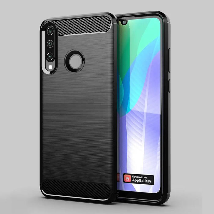 Калъф за телефон Carbon Flexible TPU за Huawei Y6p черен