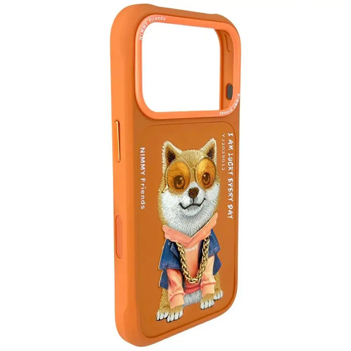 Калъф Nimmy Glasses Cool Dog за iPhone 17 Pro Max - оранжев