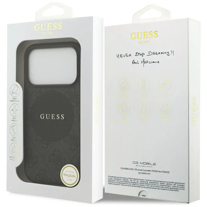 Калъф Guess 4G Circle Classic Logo MagSafe за iPhone 17 Pro