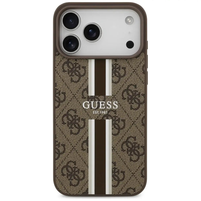 Калъф Guess 4G Printed Stripes MagSafe за iPhone 17 Pro Max
