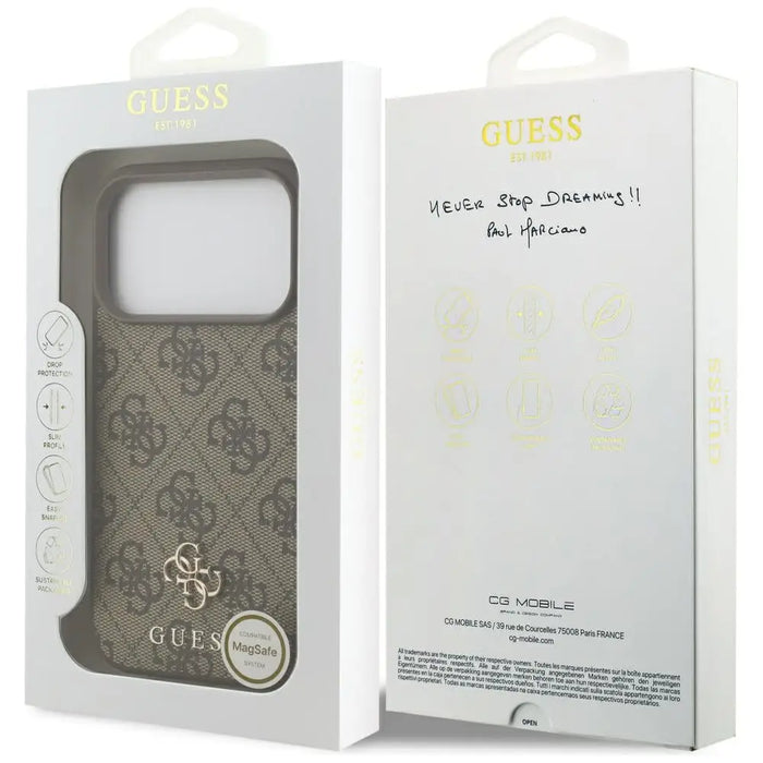 Калъф Guess 4G Small Classic Logo MagSafe за iPhone 17 Pro