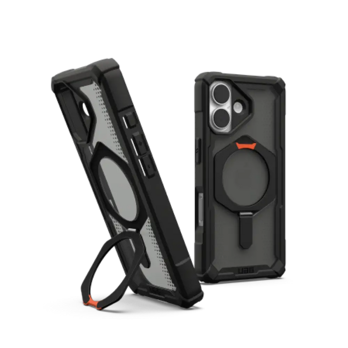 Калъф UAG Plasma XTE MagSafe за iPhone 17 - черен и оранжев