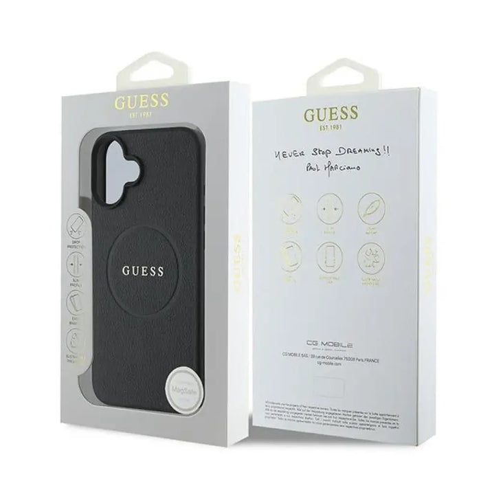 Калъф Guess Grained Gold Ring MagSafe за iPhone 16 Plus