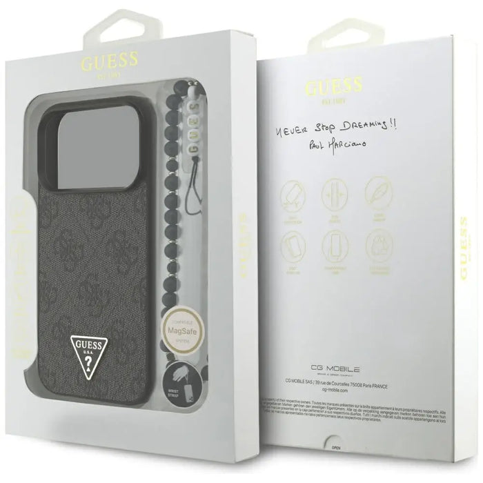 Калъф Guess 4G Strap Triangle Logo MagSafe за iPhone 17 Pro