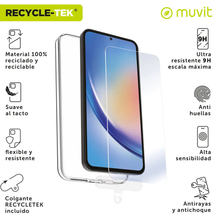 Калъф за мобилен телефон и протектор Muvit for Change