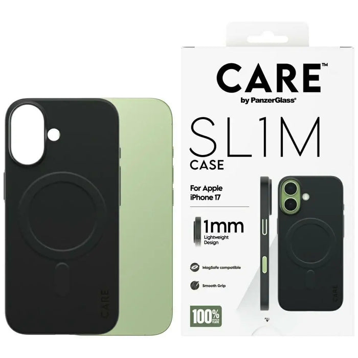 Калъф CARE от PanzerGlass SL1M MagSafe за iPhone 17 - черен