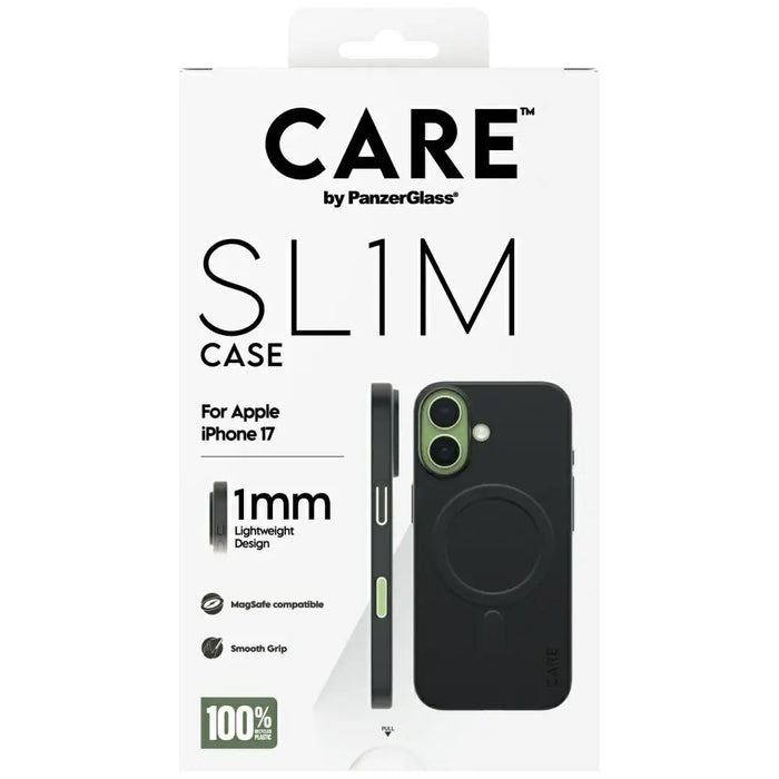 Калъф CARE от PanzerGlass SL1M MagSafe за iPhone 17 - черен