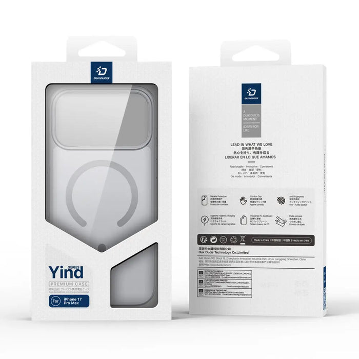 Калъф Dux Ducis Yind iPhone 17 Pro съвместим с MagSafe - сив