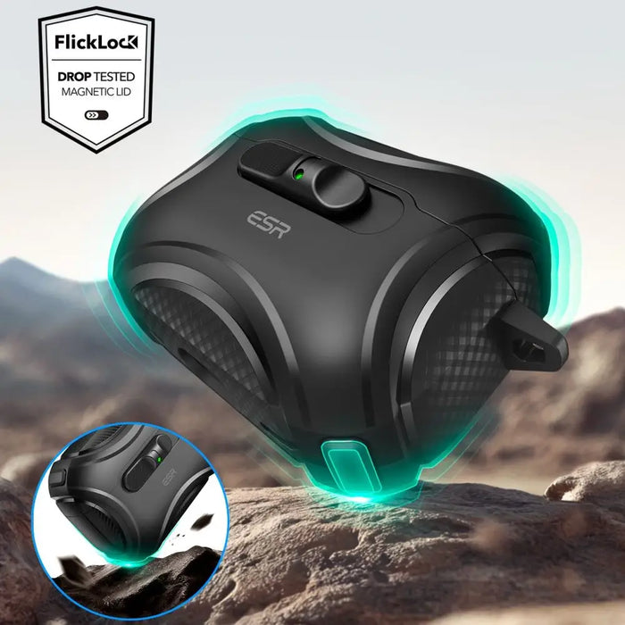 Калъф ESR Cyber FlickLock MagSafe за AirPods Pro 3 - черен