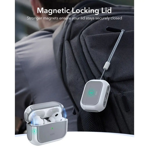 Калъф ESR Orbit HaloLock MagSafe за AirPods Pro 3 - бял