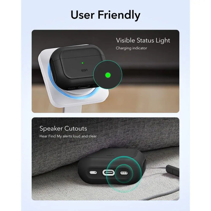Калъф ESR Orbit HaloLock MagSafe за AirPods Pro 3 - черен