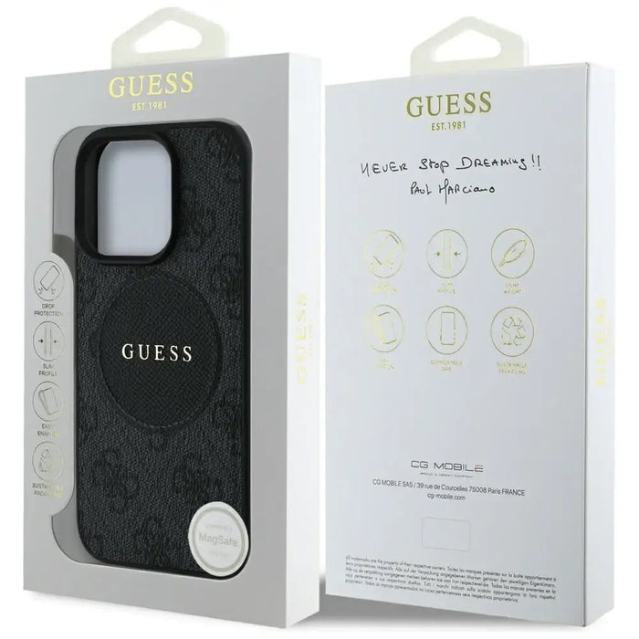 Калъф Guess 4G Circle Classic Logo MagSafe за iPhone 16 Pro