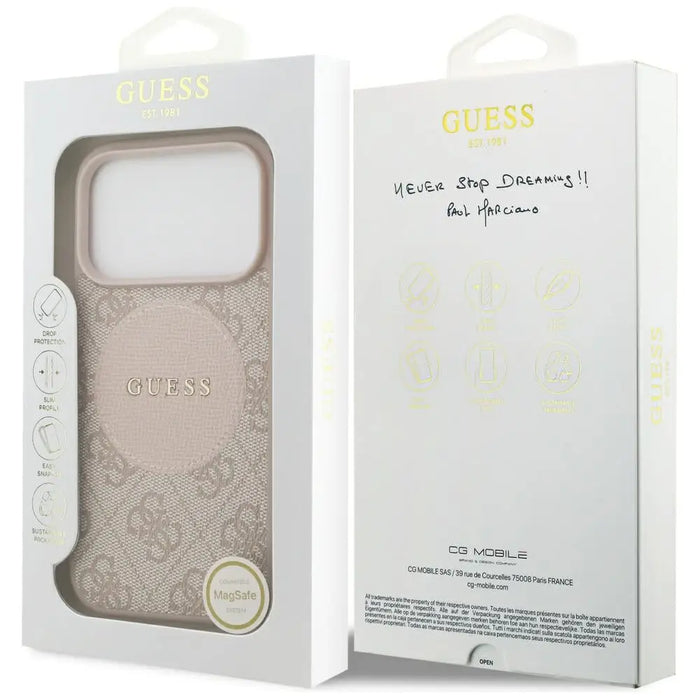 Калъф Guess 4G Circle Classic Logo MagSafe за iPhone 17 Pro