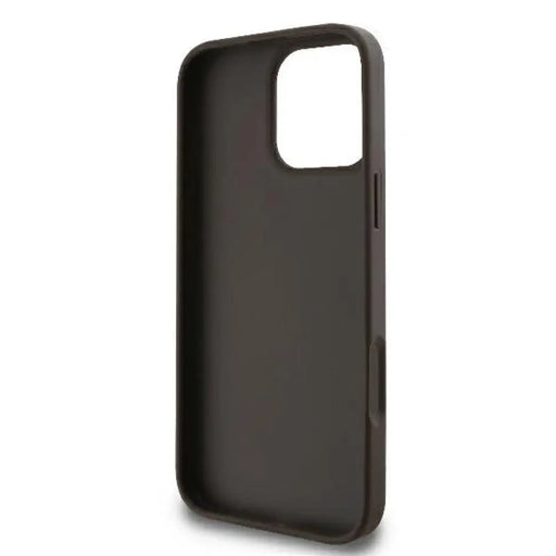 Калъф Guess 4G с голямо лого за iPhone 16 Pro Max - кафяв